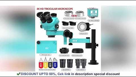 RF4 Trinocular Stereo Microscope Set 360 ° Rotation Articulating Arm Stands Phone Soldering PCB Repa