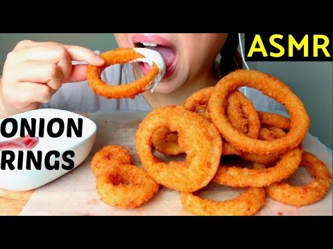 *No Talking* ASMR Crunchy Fried Onion Rings 먹방 Eating Sounds suellASMR
