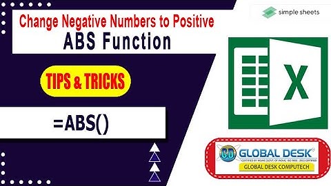 Change Negative Numbers to Positive in Excel using ABS() Function