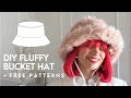 Faux fur bucket hat  free patterns