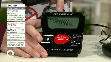 CPR Call Blocker V5000 launch on QVC UK