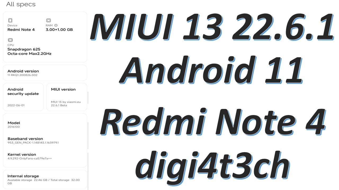 |MIUI 13 22.6.1| |Android 11| |Redmi Note 4| |Mido| |Raw Review| By |DIGI4T3CH| & |VINIT4489|