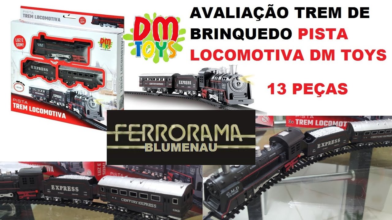 Pista Trem Locomotiva Com Luz Dmt5373 - Dmtoys