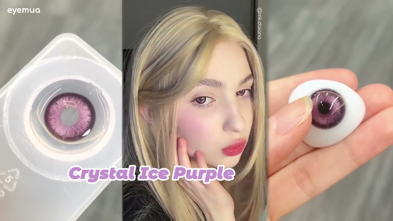 EYEMUA Crystal Ice Purple Colored Contact Lens