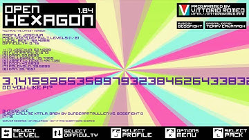 Weltrecord Open Hexagon - Pi level.