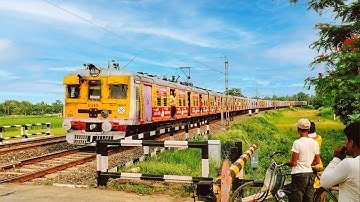Ultimate & Dangerous Aggressive EMU Local Tran: Violent Stormy moving Through out Railgate of beauty