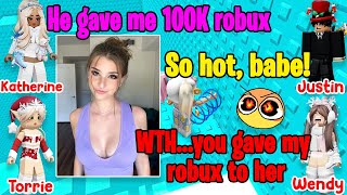 ❤️ TEXT TO SPEECH 🌹 My Boyfriend Took My Robux To Flirt With Another Girl 🍀 Roblox Story