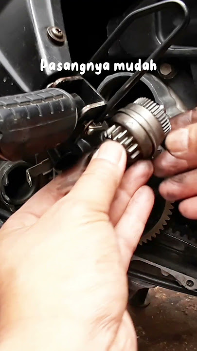 Atasi suara kasar dan susah hidup ganti pinion stater yang baru Vario 110 karbu #Shorts