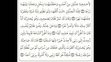 سورة الكهف صلاح بو خاطر مع كتابة الأيات بخط واضح