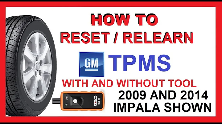 Relearn GM TPMS Procedure after Tire Rotation - With & Without Reset Tool - 2009 & 2014 Impala