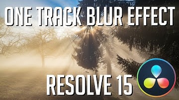 Make a One Track Blur Effect with Fusion | DaVinci Resolve 15 Tutorial