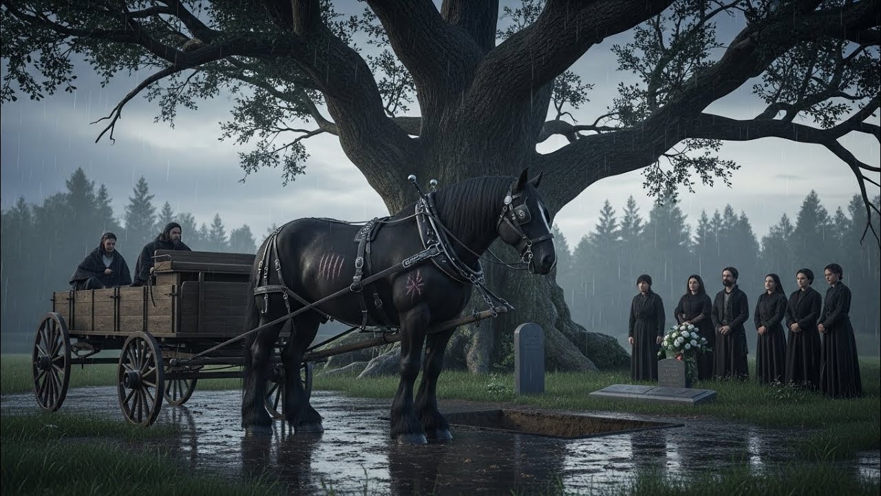 A Giant Horse Pulled This Wagon Alone… What Was Inside Will Break You 💔