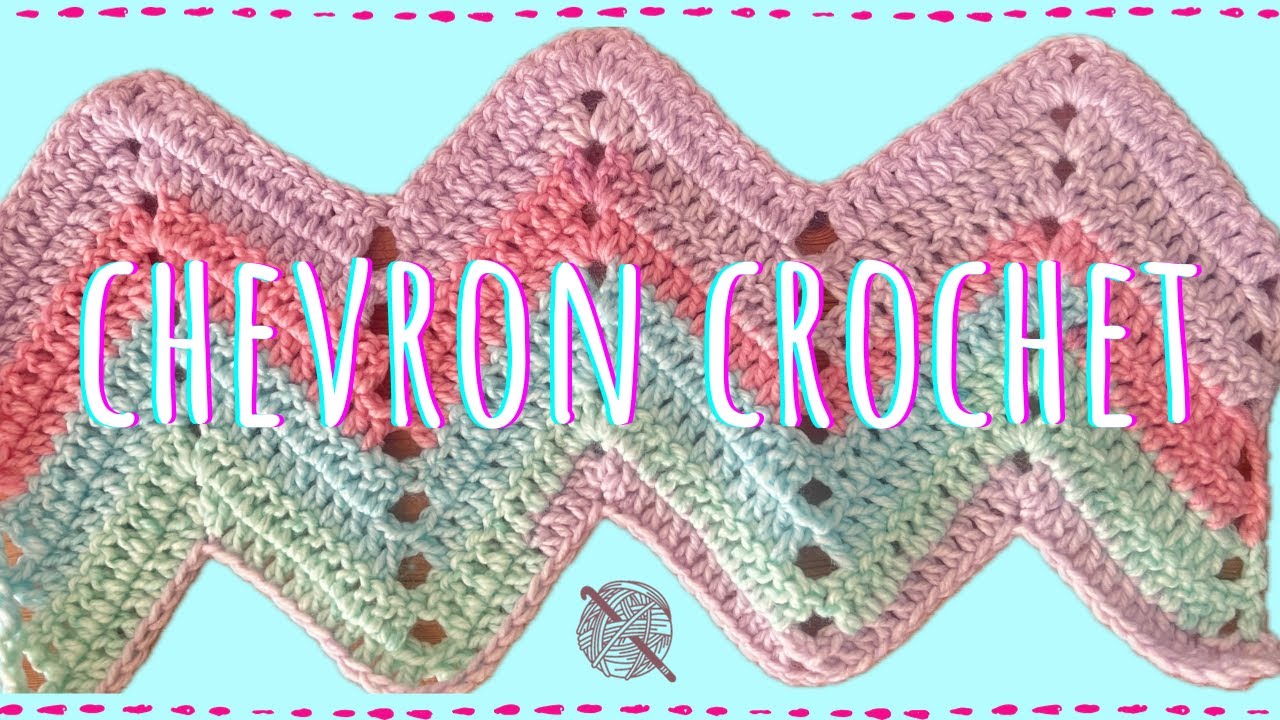 ジャイアン柄]シェブロン編みはマーカー必須！・かぎ針編み - YouTube