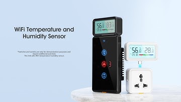 WiFi Temperature and Humidity Sensor With backlight/ Real-time monitoring After-sales video