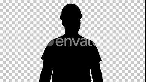 Silhouette Construction worker, Alpha Channel | Motion Graphics - Envato elements