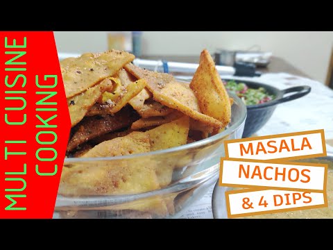 Nachos with 4 Variety Dips | Mexican Cuisine | Party Food