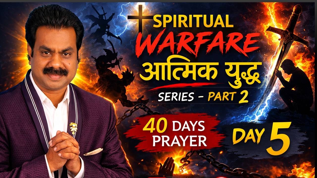 40 DAYS PRAYER Live  at 7pm | SPIRITUAL WARFARE | आत्मिक युद्ध | Bishop. Dr. Raja Wilson | Day 5