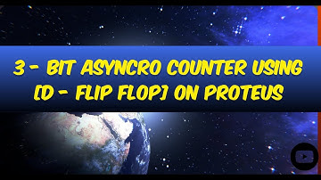 3 - bit Asyncro Counter using [D - FLIP FLOP] on proteus