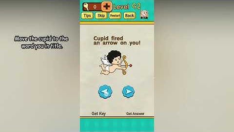 Mr Brain Level 92 Cupid fired an arrow on you