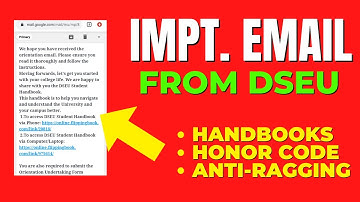 DSEU Delhi Polytechnic 2021: Impt. Mail From DSEU | Handbook | Honor Code | Anti- Ragging | Cet2021