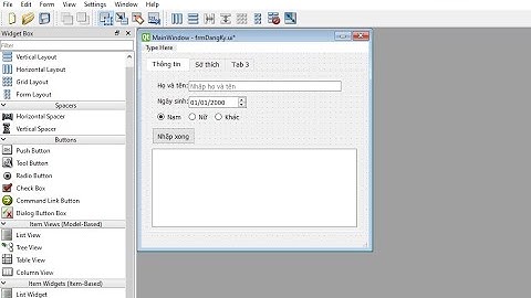 Control cơ bản trong Qt