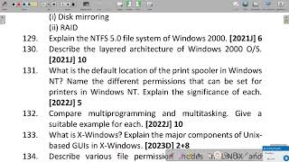 Important Questions of MCS 022 Operating System Concepts and Networking Management