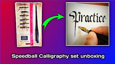 Speedball Calligraphy set C series unboxing