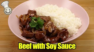 Onion & Garlic Beef Stir Fry with Soy Sauce Recipe