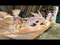 Making Wooden Dragon King Chair With Exquisitely Carved 5D Details // Dovetail ASIA