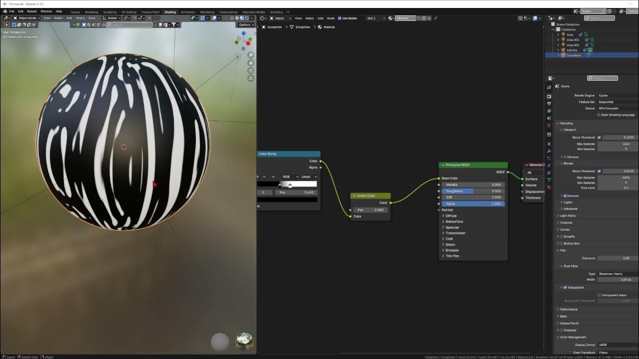 Invert Color in Blender Shader - YouTube