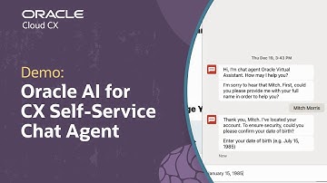 Oracle AI for CX Self-Service Chat Agent: Demo