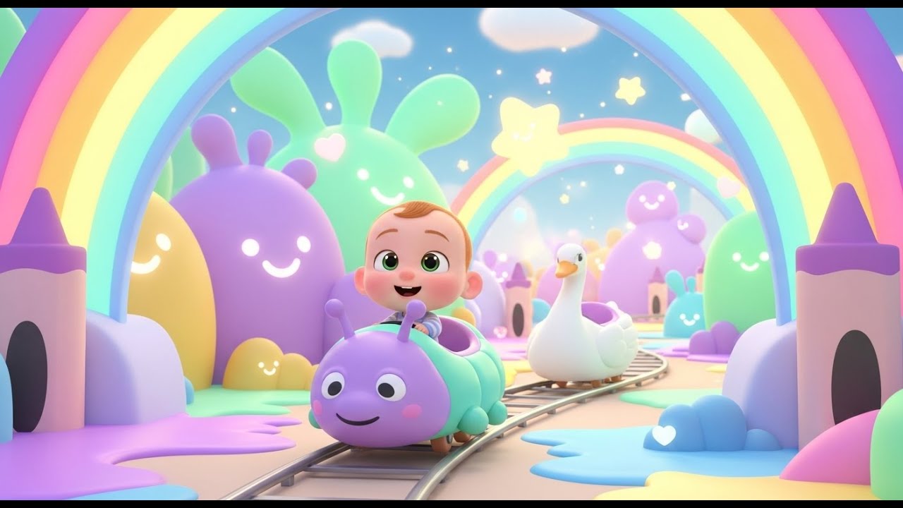 Color World Ride Fun 🌈🎠 Fun Learning Song for Kids | Toddler Adventure Play