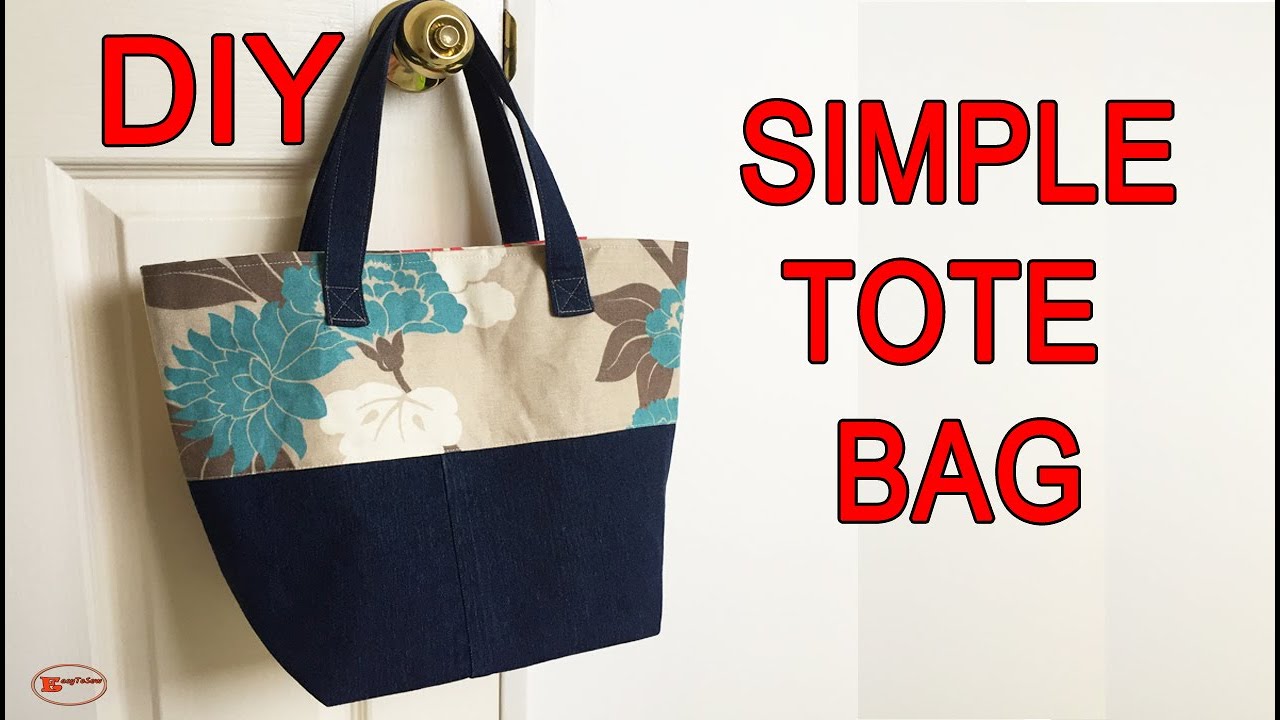 SIMPLE TOTE BAG WITH LINING | TOTE BAG SEWING TUTORIAL | BAG MAKING ...