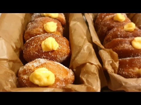 HOW TO MAKE VANILLA CUSTARD DONUTS | DOUGHNUT RECIPE (No Oven)