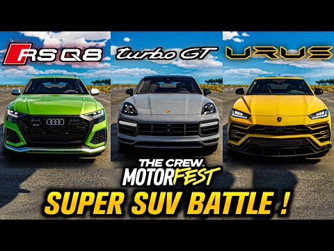 THE CREW MOTORFEST : Audi RSQ8 vs Porsche Cayenne Turbo GT vs Lamborghini Urus !