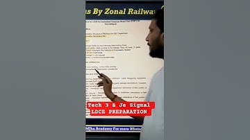 Tech 3. & JE signal LDCE CBT preparation syllabus details by CMJha Academy