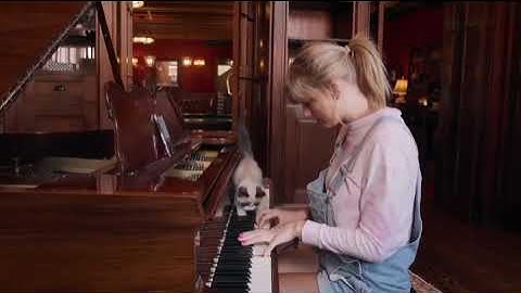 Taylor Playing a Piano Duet with her Cat Benjamin in honour of #TwoYearsofMissAmericana
