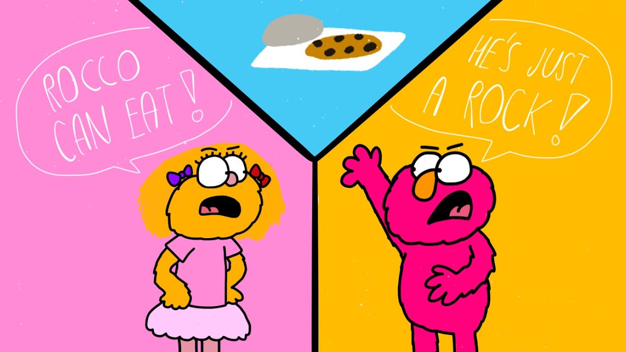 Rocco gets his revenge on Elmo, but it’s animated 🪨🔥 - YouTube