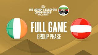Ireland v Austria | Full Basketball Game | FIBA U18 Women's European Championship 2022