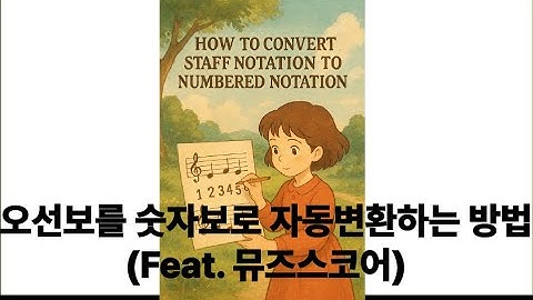 뮤즈스코어를 활용해 오선보를 숫자보로 변환하는 방법 How to Convert Staff Notation to Numbered Notation Using MuseScore
