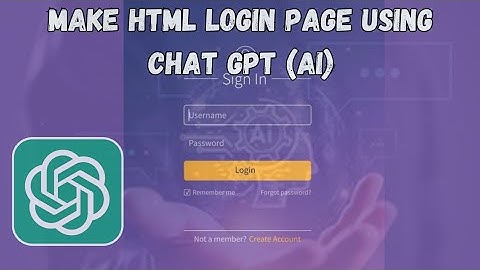 Html css javascript project login page | openai gpt chat | Make Login Page using chatgpt |#chatgpt