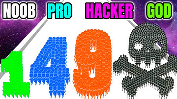 Crowd Number 3D - NOOB vs PRO vs HACKER vs GOD