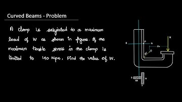 Curved beams | Problem Solving | Design of Machine Elements | DME | ENGLISH & TAMIL | MECHANICAL