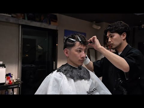 【ASMR】｜鋏刈り スパイキーショート ｜三軒茶屋 バーバー NEW OLD 小林元気