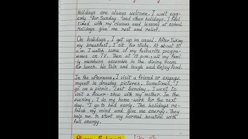 English Essay / How I spend My Holidays /👍