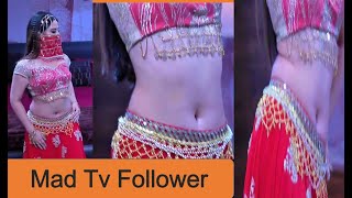 Alisha Panwar (#1) Hot Navel Dance | Red Ghagra Choli | Mad Tv Follower