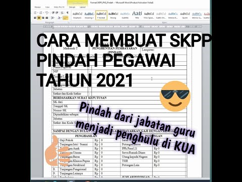 CARA MEMBUAT SKPP PINDAH PEGAWAI TAHUN 2021