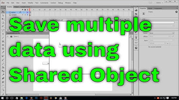 How to Save Multiple Data Using SharedObject in Action Script 3.0