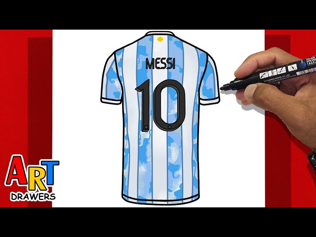 Easily draw Messi with simple shapes. ⚽️ 🇦🇷 #drawing #easy... | TikTok