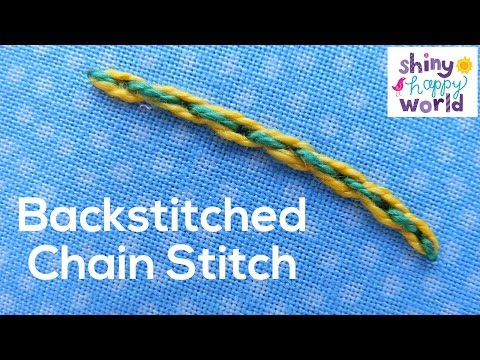 How to Work Backstitched Chain Stitch